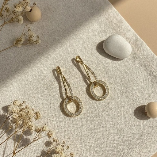 [AE0357] ARETES ENCHAPE DORADO INFINITO