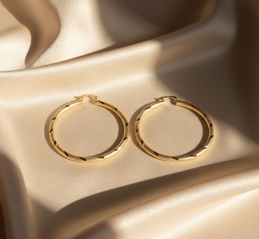 [AE077] ARETES ARGOLLA ENCHAPE DRD GRANDE