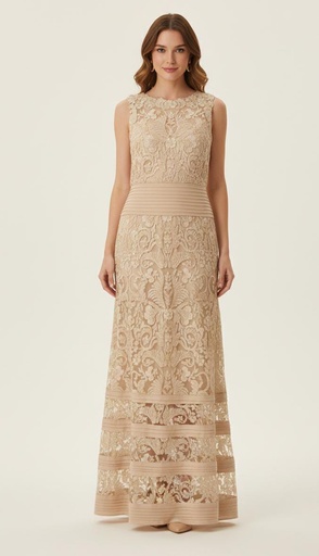 [ALX1545L] TADASHI SHOJI VESTIDO MUJER CHAMPANG