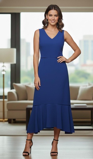 [AP1D102308] ADRIANNA PAPELL VESTIDO MUJER AZUL