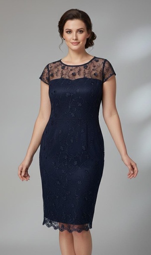 [AP1D104518] ADRIANNA PAPELL VESTIDO MUJER AZUL