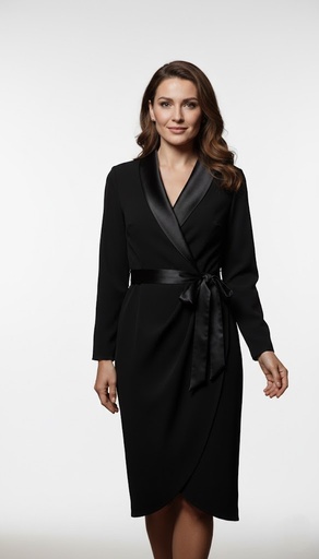 ADRIANNA PAPELL VESTIDO NEGRO