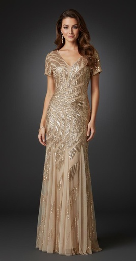 [AP1E207717] ADRIANNA PAPELL VESTIDO MUJER BEIGE AP1E207717