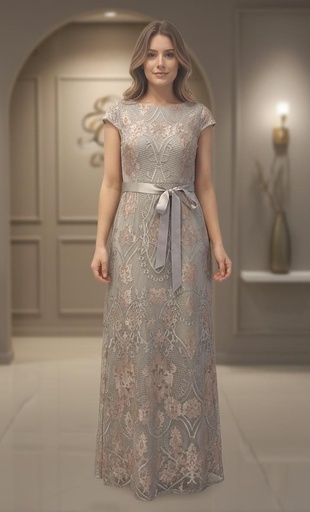 [AP1E207828] ADRIANNA PAPELL VESTIDO MUJER GRIS