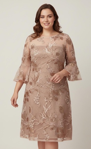 [AP1E209319] ADRIANNA PAPELL VESTIDO MUJER ROSA