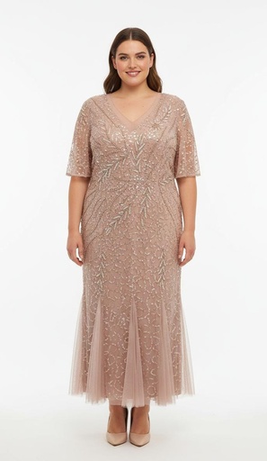 [AP1E210196] ADRIANNA PAPELL VESTIDO ROSA VIEJO