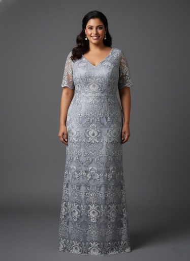 [APE209371] ADRIANNA PAPELL VESTIDO MUJER GRIS