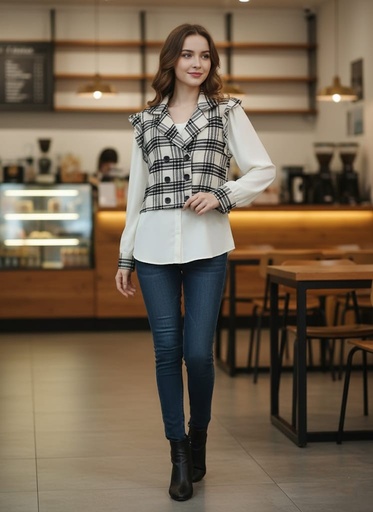 BLUSA BLANCO Y NEGRO JJS FAR.