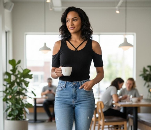 AMBIANCE BLUSA MUJER NEGRO BL00034