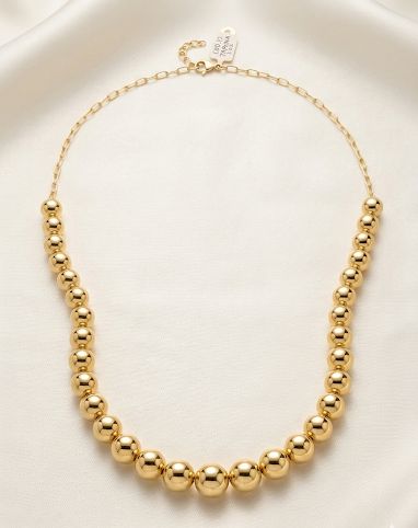 [COE01] COLLAR ENCHAPE PERLAS DORADO