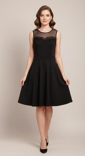 [D15327BYI] MYSTIC VESTIDO C. MUJER NEGRO D15327BYI