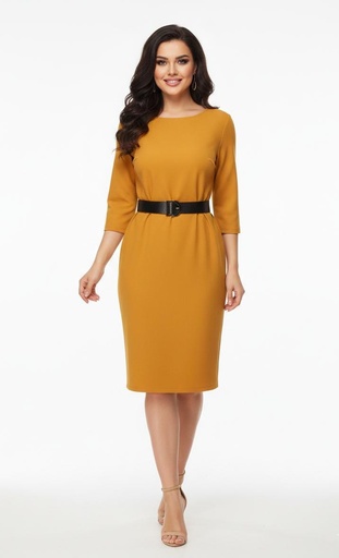 CRECE VESTIDO C. MUJER MOSTAZA D5706M