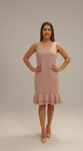 [D5783] CRECE VESTIDO C. MUJER ROSA VIEJO