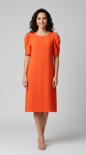 CRECE VESTIDO NARANJA MUJER D5827