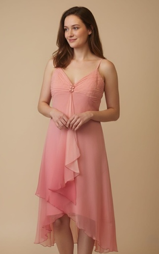 [E6151] LAUNDRY VESTIDO MUJER SALMON