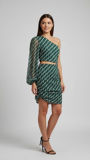 FIESTAR VESTIDO C. VERDE-BLANCO FS22H160