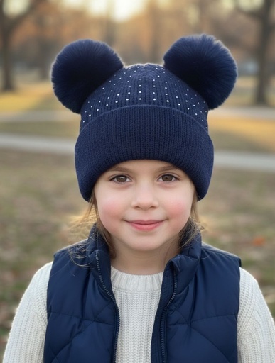 [H1339370] GORROS C/OREJAS PERLAS CLRS NIÑA (H1339)