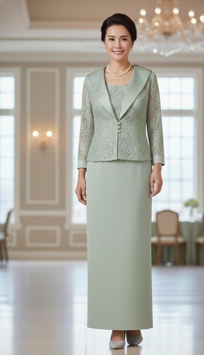 [H41244] J.R NITES CHAQUETA-VESTIDO MUJER SAGE