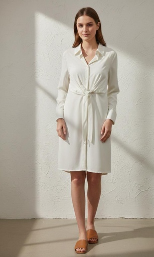 [HF23E769] HYFVE VESTIDO BLANCO MUJER HF23E769