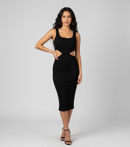 HAUTE MONDE VESTIDO NEGRO MUJER HMD13439