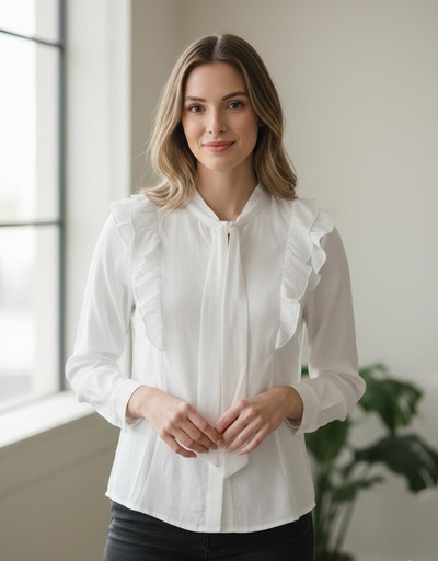 [HMT56706B] HAUTE MONDE BLUSA BLANCO MUJER HMT56706B