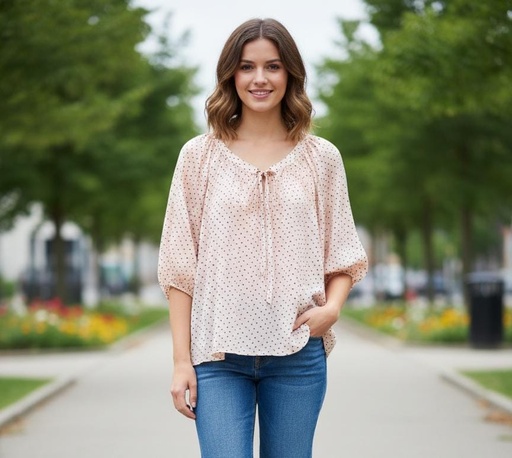 HOPE-HARLOW BLUSA MUJER MELON-PNTS HT81BQ8J23