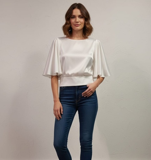 [IBK24947] INA BLUSA BLANCO MUJER IBK24947