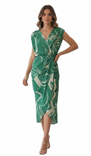 [IDK9088] INA VESTIDO L.VERDE-BLC MUJER IDK9088