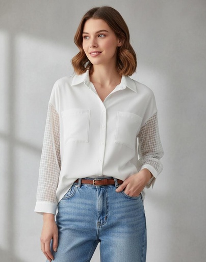 INA BLUSA MUJER BLANCA IT10418