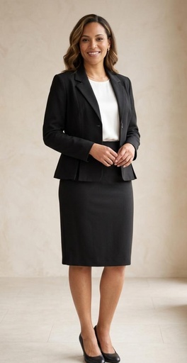 [J2037] STEPS FALDA-CHAQUETA 2PZ NEGRO J2037