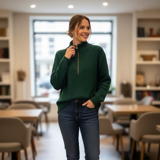 [J49S0518] TOMMY SUETER VERDE MUJER