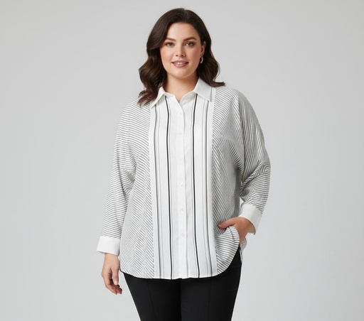 THE WORKSHOP BLUSA BLANCO-NEGRO PTW1458