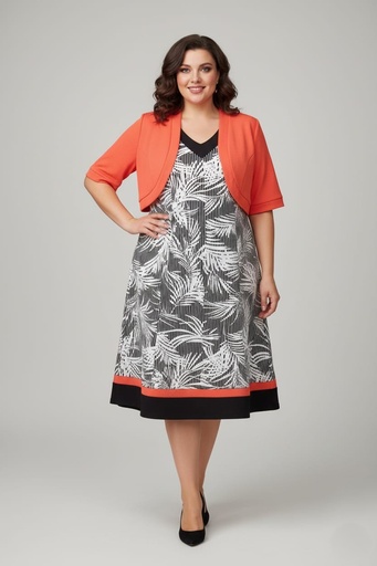 [RB62020W] SIGNATURE CHAQUETA-VESTIDO CORAL-