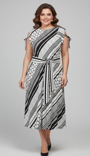 [RB63656] SIGNATURE VESTIDO BLANCO-AZUL MARINO