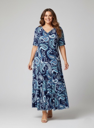 [RB66229JP] ROBBIE BEE VESTIDO MUJER AZUL M-FLRS