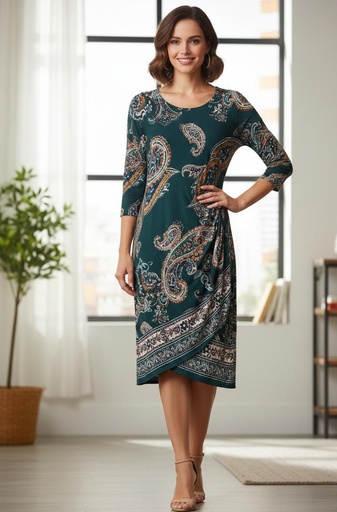 SIGNATURE VESTIDO VERDE O.FLRS COLORES RB68847