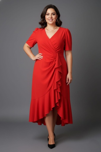 [RM2023R] LAURA V VESTIDO ROJO MUJER RM2023R