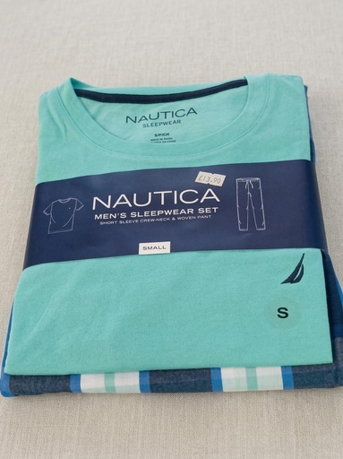 [SPJ504] NAUTICA PIJAMA 2PZS AQUA-AZUL