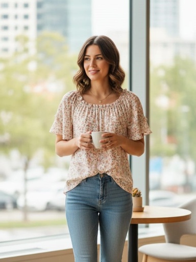 ZAC&RACHEL BLUSA FLORES ROSA MUJER ST814N03C