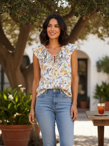 ZAC&RACHEL BLUSA BLANCO FLRS CLRS ST814N03XB