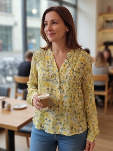 ZAC&RACHEL BLUSA FLORES AMARILLO ST814N05YA