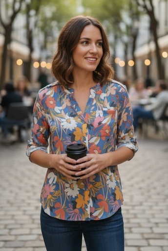 [ST814N5X1] ZAC&RACHEL BLUSA AZUL-FLRS CLRS