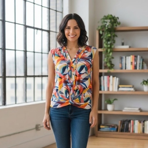 [ST815004D] ZAC&RACHEL BLUSA ESTMPADO CLRS