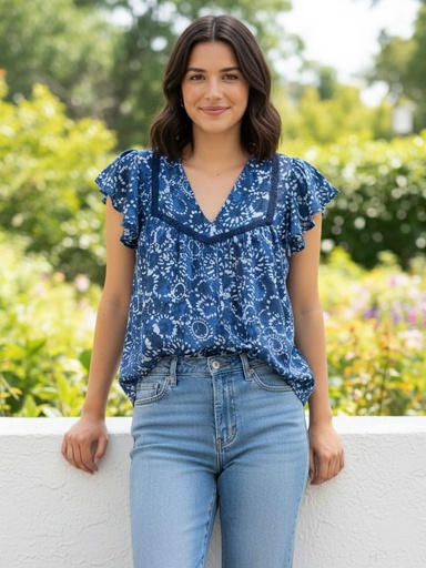 ZAC&RACHEL BLUSA MUJER AZUL M.PUNTS ST81508O8