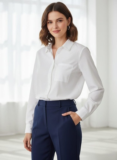 ZAC&RACHEL BLUSA BLANCO C-PERLAS ST81F656A