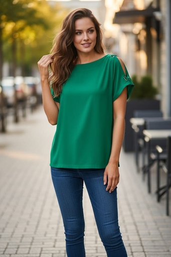 [ST81HF72K] ZAC&RACHEL BLUSA VERDE MUJER