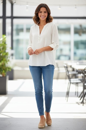 ZAC&RACHEL BLUSA CREMA MUJER ST81JVUP4