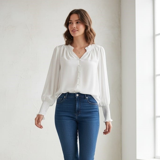 ZAC RACHEL BLUSA BLANCO ST81LM55G