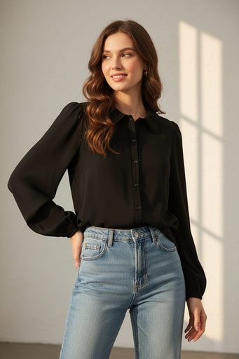 ZAC&RACHEL BLUSA NEGRO MUJER ST81LM56F