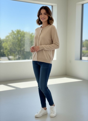 ACTIVE SUETER BOTONES KHAKI M. SW650K